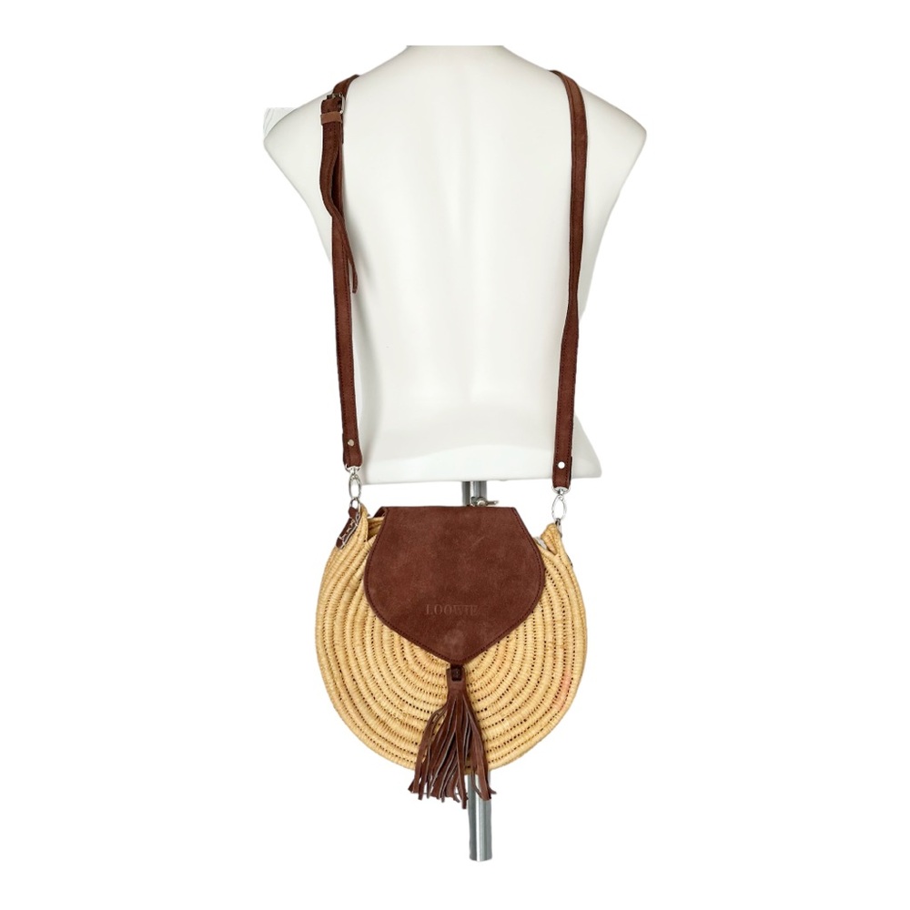 Loowie Suzy Raffia & Suede Leather Crossbody Bag 🎉 HOST PICK 🎉